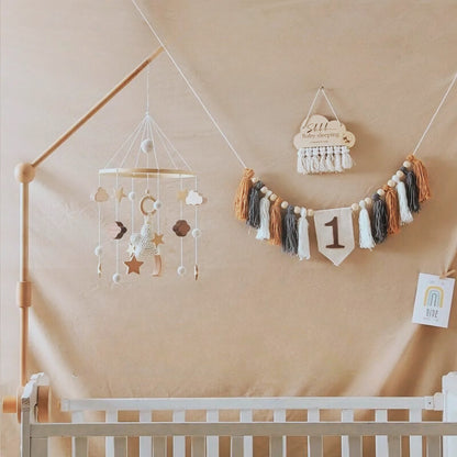 Süße Baby-Mobile aus Holz – Astronaut, Tiere & mehr