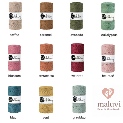 Personalisierbare Makramee Schnullerkette mit Holzclip – Handgemacht mit deinem Wunschnamen