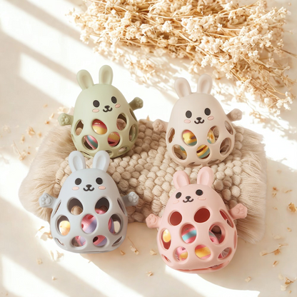 Silikon-Greifling „Häschen“ – Zahnungshilfe & Spielspaß für kleine Entdeckerhände