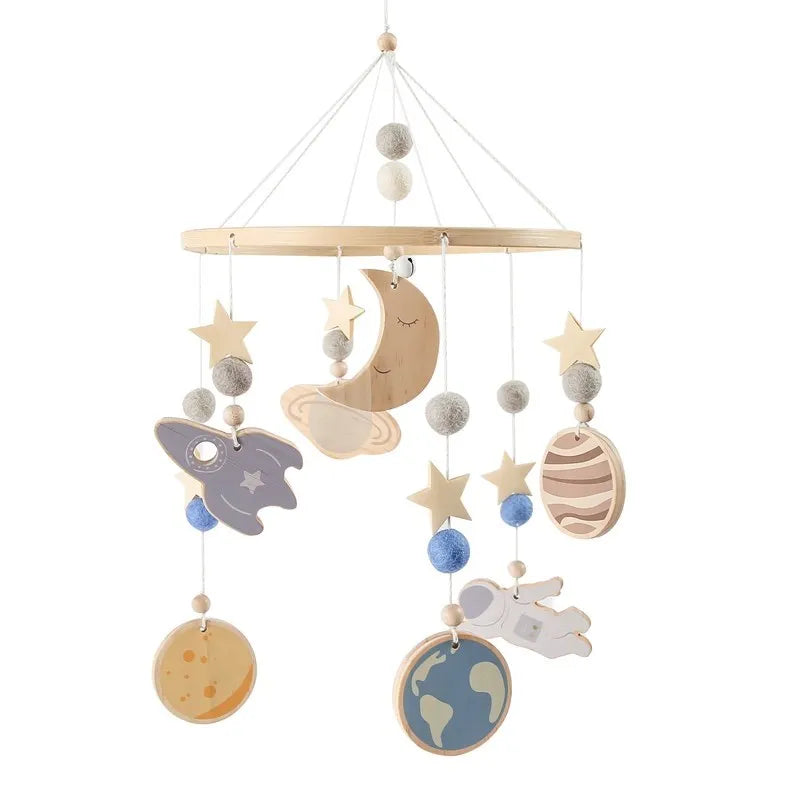 Süße Baby-Mobile aus Holz – Astronaut, Tiere & mehr