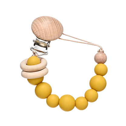 Schnullerkette aus Silikonperlen in Pastell – Weich, sicher & stilvoll für dein Baby