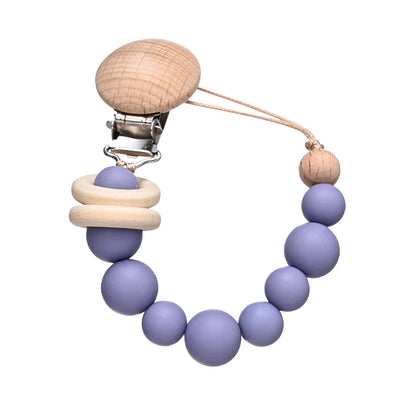 Schnullerkette aus Silikonperlen in Pastell – Weich, sicher & stilvoll für dein Baby