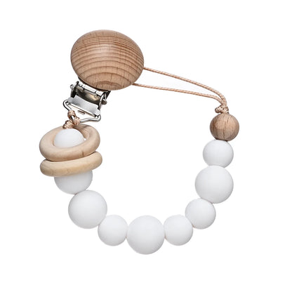 Schnullerkette aus Silikonperlen in Pastell – Weich, sicher & stilvoll für dein Baby