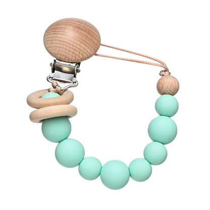 Schnullerkette aus Silikonperlen in Pastell – Weich, sicher & stilvoll für dein Baby