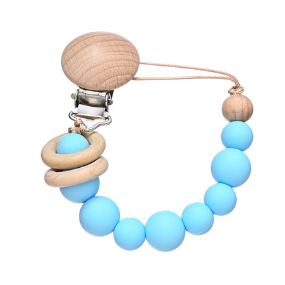 Schnullerkette aus Silikonperlen in Pastell – Weich, sicher & stilvoll für dein Baby