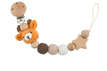 Häkel-Schnullerketten mit süßen Tiermotiven – handgefertigt & natürlich