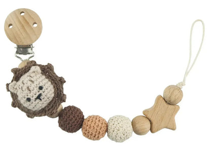 Häkel-Schnullerketten mit süßen Tiermotiven – handgefertigt & natürlich
