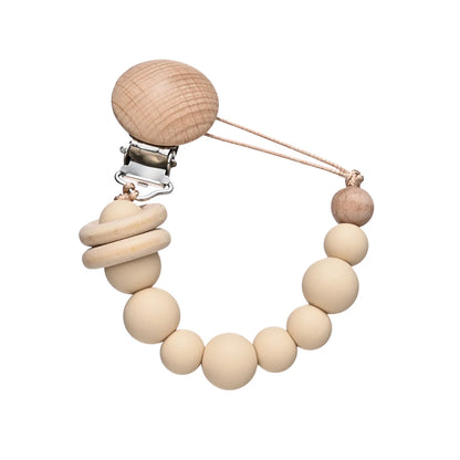 Schnullerkette aus Silikonperlen in Pastell – Weich, sicher & stilvoll für dein Baby