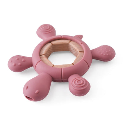 Beißring Schildkröte aus Holz & Silikon – Natürliche Zahnungshilfe für Babys
